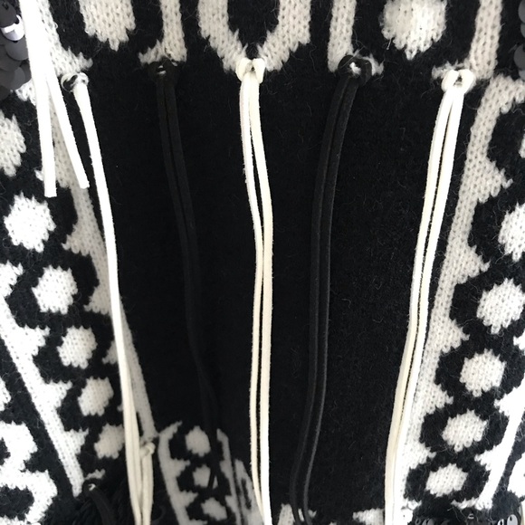 Glam Patchwork Italian Wool Blend Winter Sweater - Picture 13 of 16